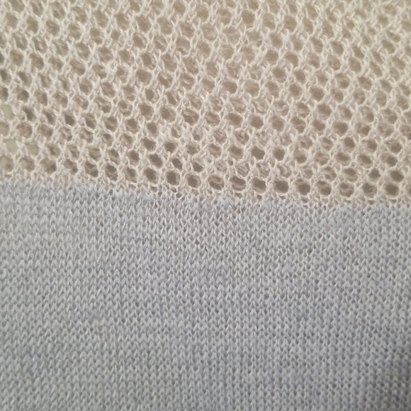 Eileen Fisher blouse 100% Linen Delave gray cream - Picture 3 of 8